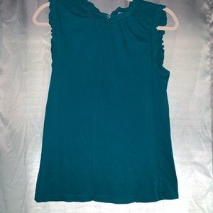 Teal ruffle tank!